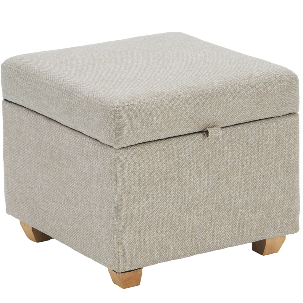 Linen Storage Ottoman Square, Grey C2 — 45D x 45W x 40H cm (CT8F)