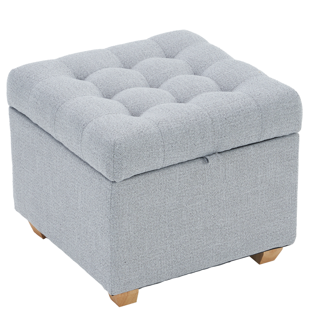 Linen Storage Ottoman Square, Grey C2 — 45D x 45W x 40H cm (2RTF)
