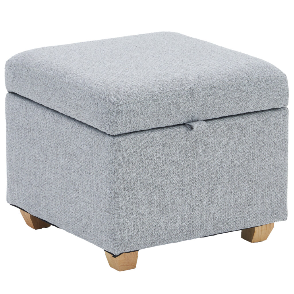 Linen Storage Ottoman Square, Grey C2 — 45D x 45W x 40H cm (3TQ2)