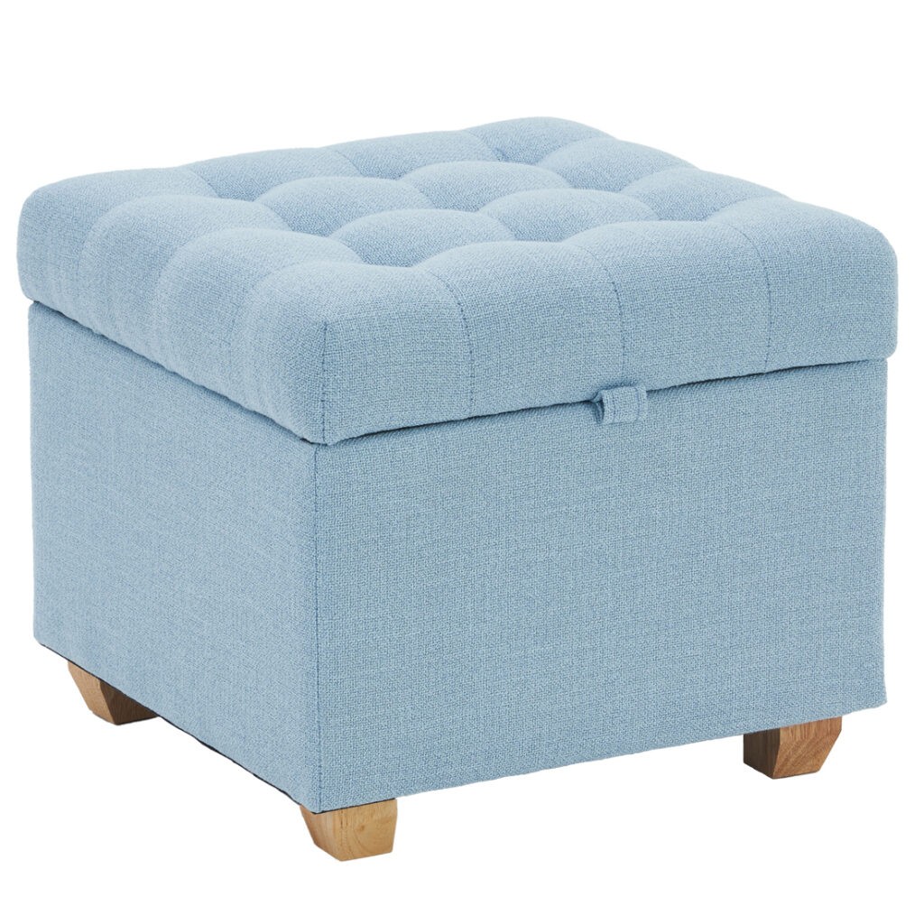 Linen Storage Ottoman Square, Grey C2 — 45D x 45W x 40H cm (NB5V)