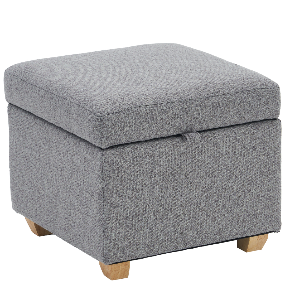 Linen Storage Ottoman Square, Grey C2 — 45D x 45W x 40H cm (2R8K)