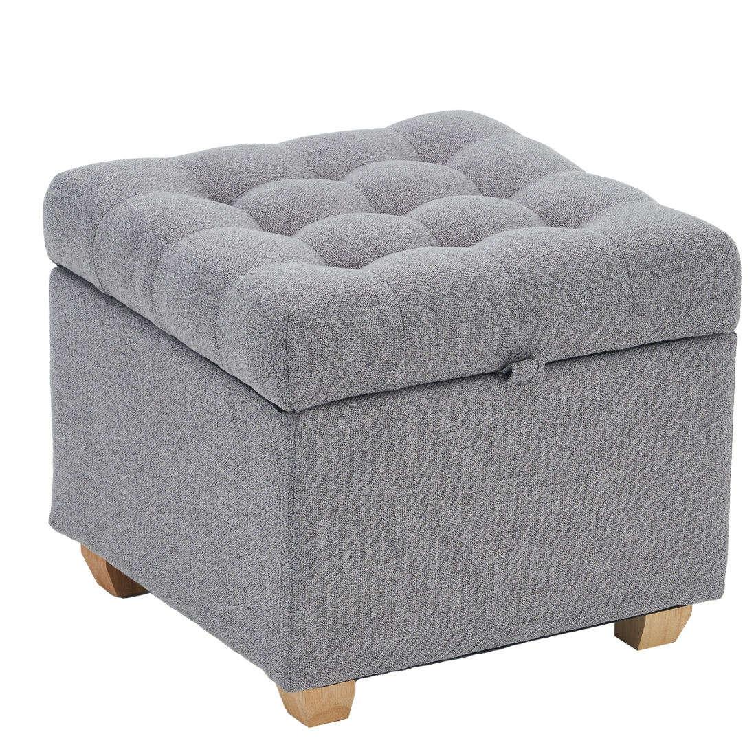 Linen Storage Ottoman Square, Grey C2 — 45D x 45W x 40H cm (QQXV)