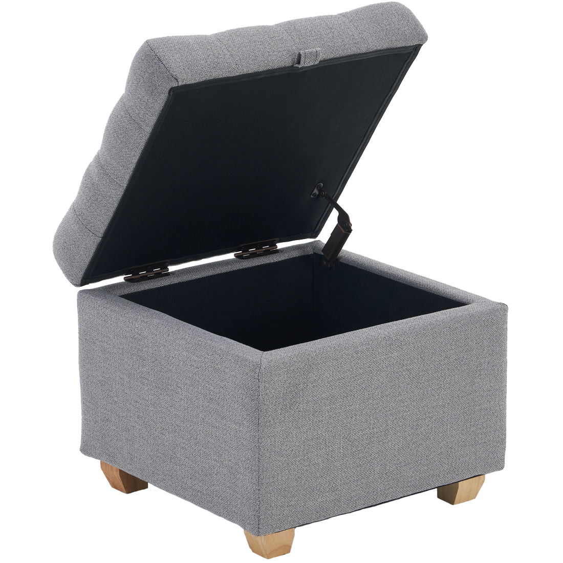 Linen Storage Ottoman Square, Grey C2 — 45D x 45W x 40H cm (QQXV) - Image 3