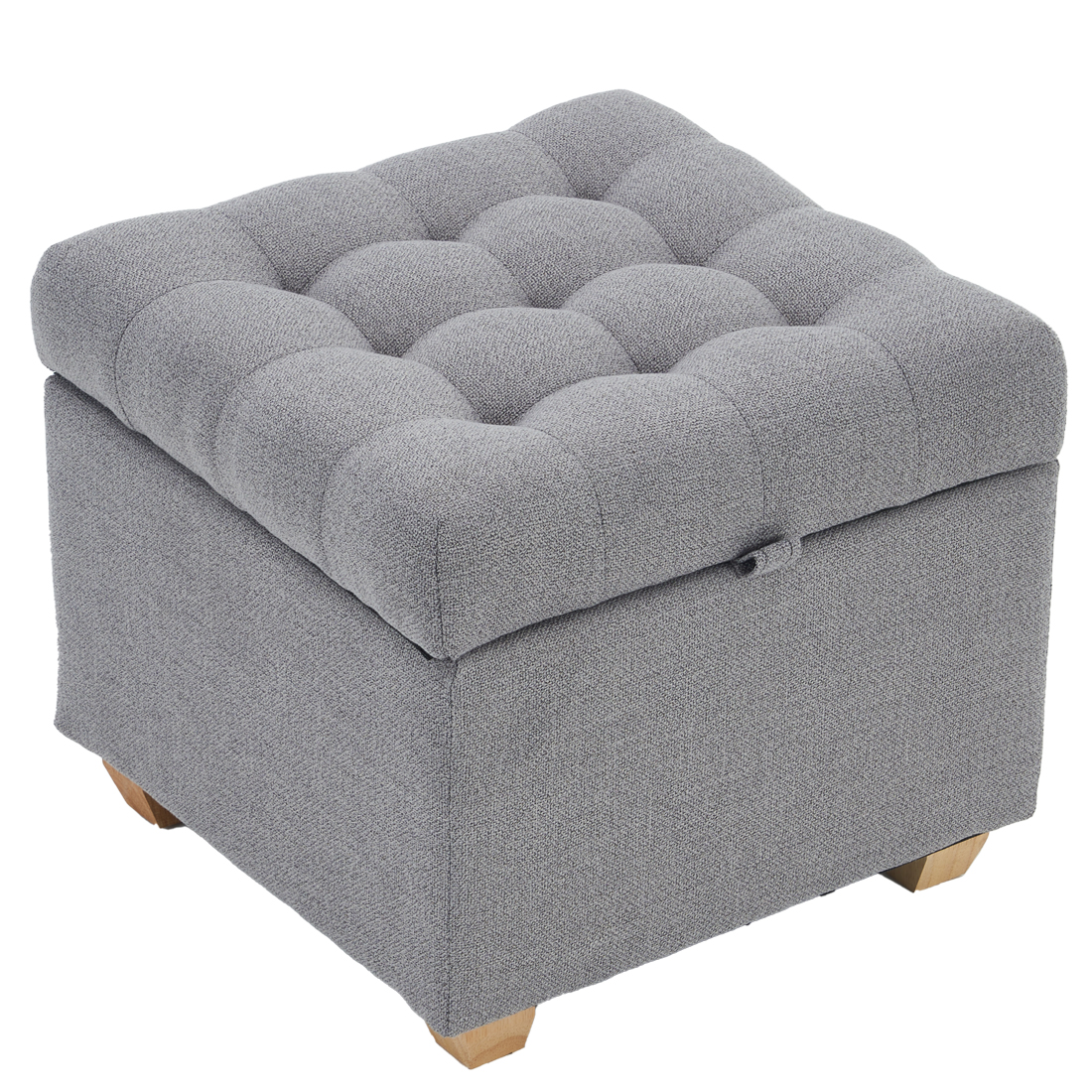 Linen Storage Ottoman Square, Grey C2 — 45D x 45W x 40H cm (QQXV) - Image 4